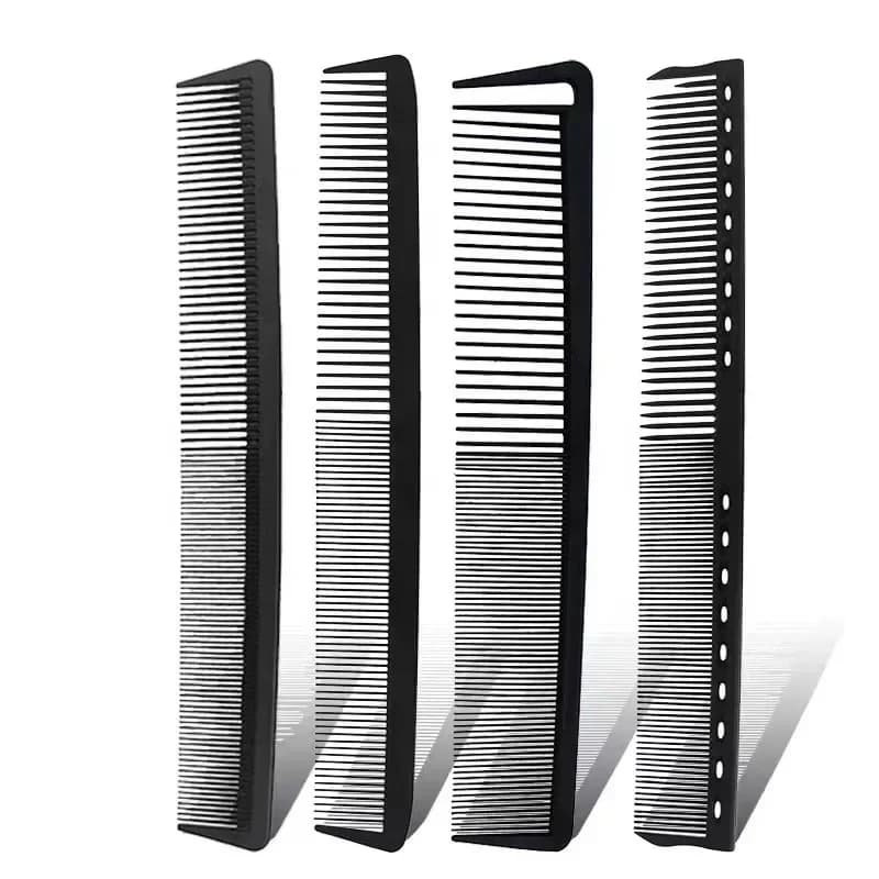New Black Fine-Tooth Comb Metal Pin Anti-Static Hair Style Rat Tail Hair Tip-tail Combs Professional Highlighting Barber Combs