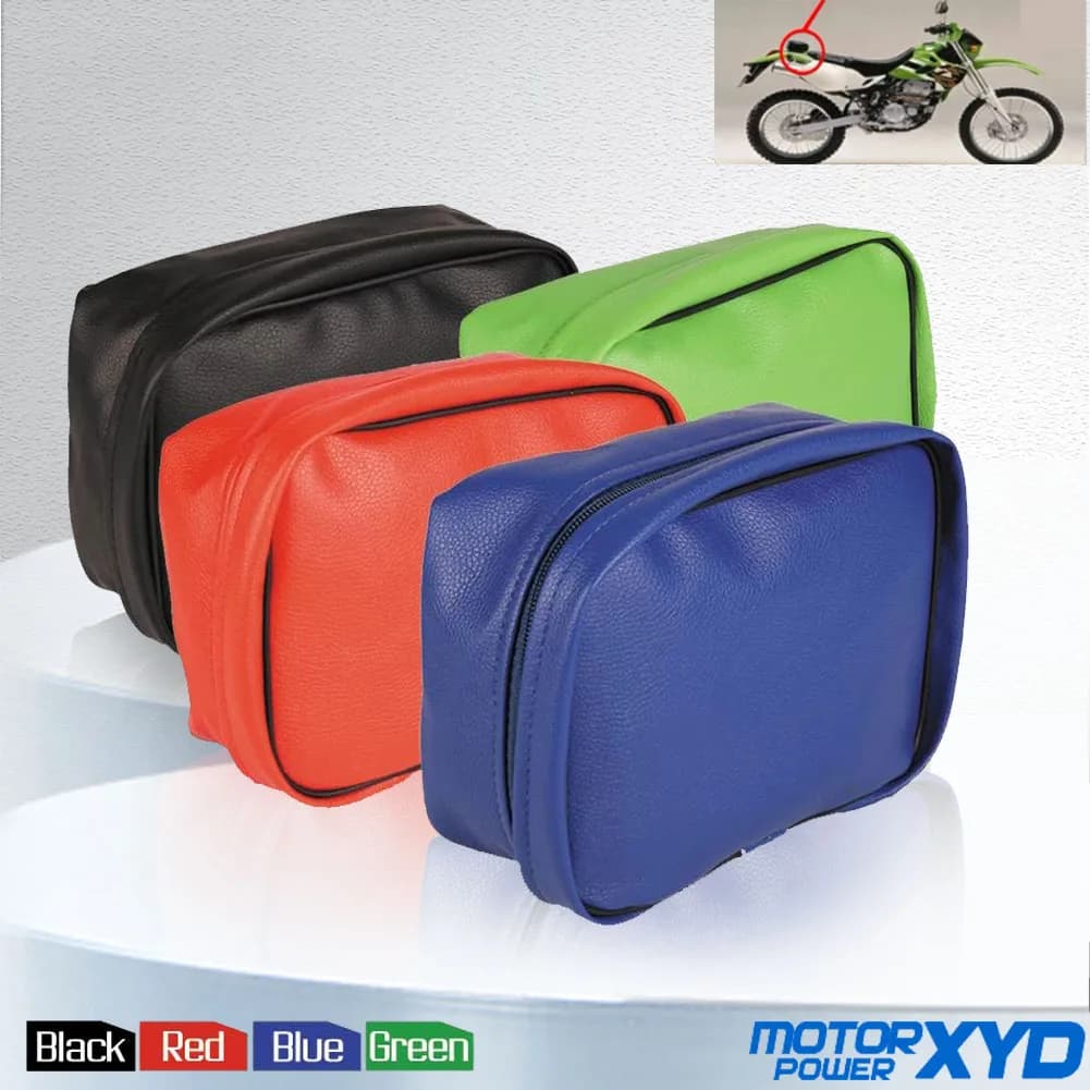 Off Road Motorcycle Rear Tool Bag Tail Kit Storage PU Leather Waterproof For Honda CRF150/250 CRF450 XR250R Waterproof Durable