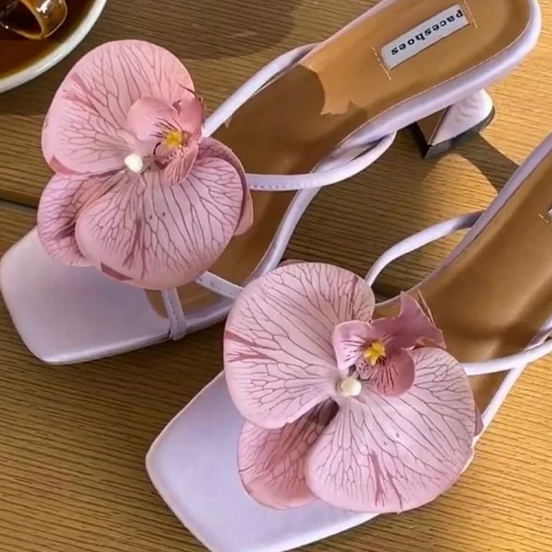 Designer charms Hawaiian Romantic Bohemian Colorful cute Flower accessories y2k Summer New Elegant Women Slippers Casual shoe
