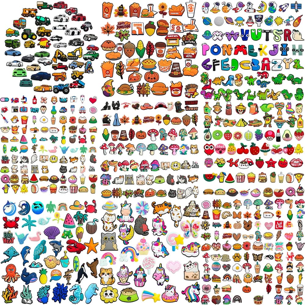 Funny Animals Shoe Charms Anime Characters Shoes Decoration Watermelon Letter Shoe Accessories