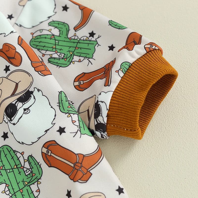 Adorable Baby Girls Christmas Print Long Sleeve Romper Jumpsuit for Newborn Infant Toddler - Festive and Cute Outfit