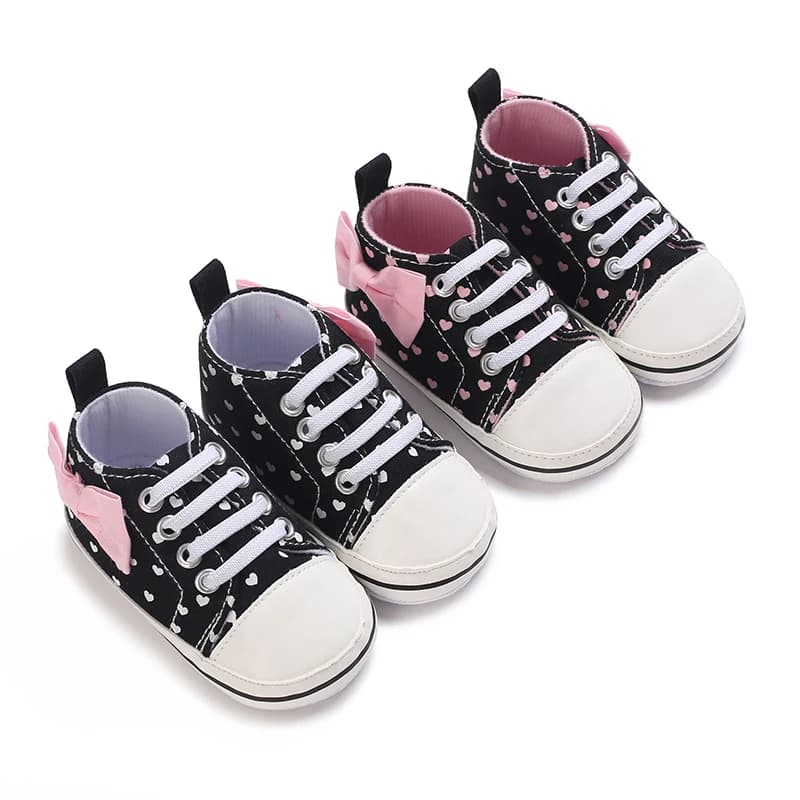 Baby Girls Baby Boys Canvas Shoes Spring Autumn Cute Newborn Infant Toddler Crib Sneakers Soft Sole Floor First Walkers
