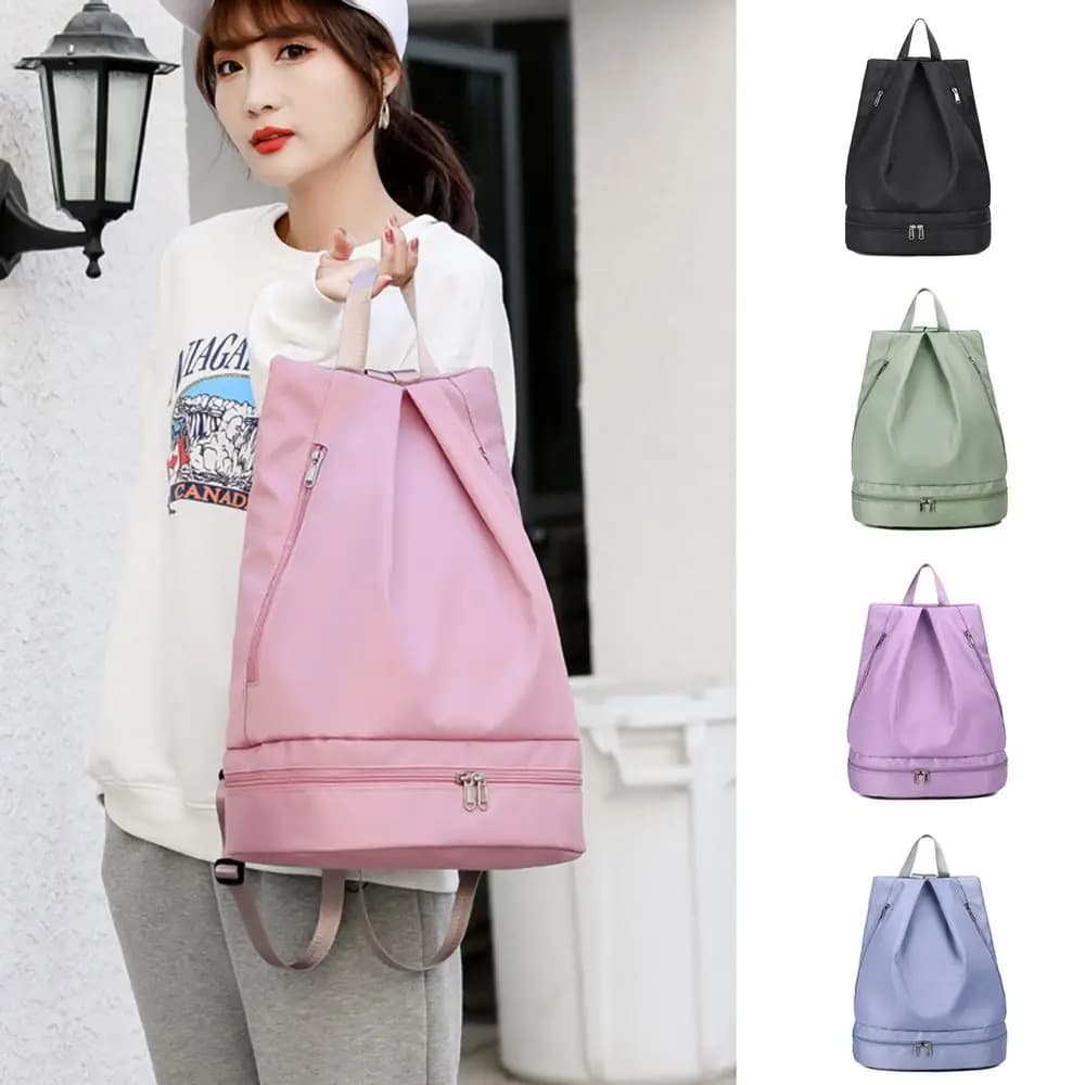 Lightweight Wet Dry Separation Fitness Bag Waterproof Large Capacity Travel Handbag Portable Foldable Travel Duffel Bag Climbing