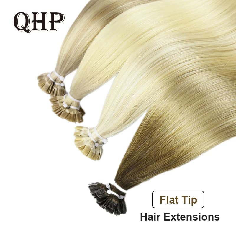 Natural Original Human Hair Extensions Straight Flat Tip Keratin Capsules For Hair 0.8g/1g/Strand 50pcs Colored Hair Extension