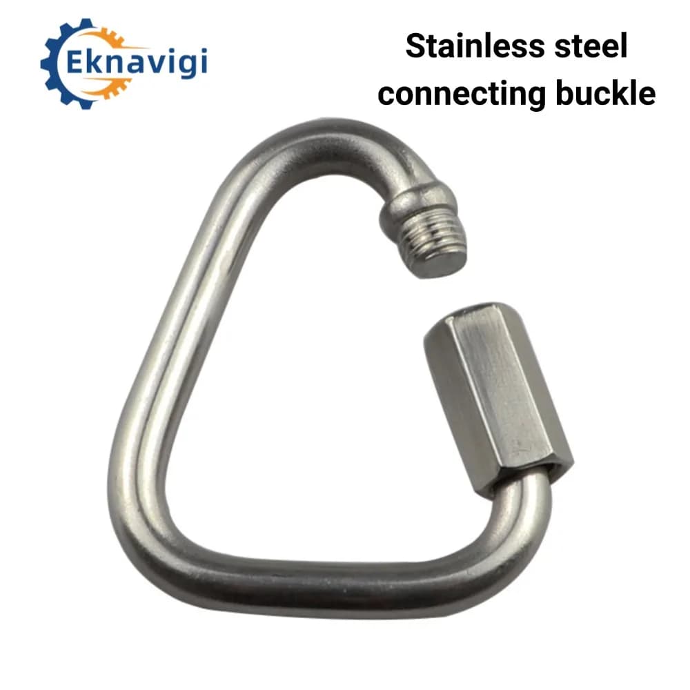 Stainless Steel 304 Triangle Arc Connection Buckle Meilong Lock Meilong Lock Mountaineering Safety Lock Fast Padlock Buckle