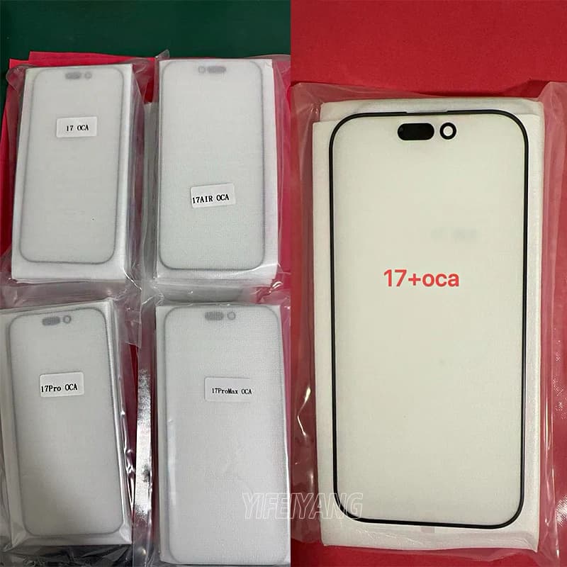 Ori AAA 17 AIR 16 pro max Outer Glass with OCA Howllow Glue for iPhone 17 16 15 14 13 12 11 pro Xs max Screen Touch Panel Repair