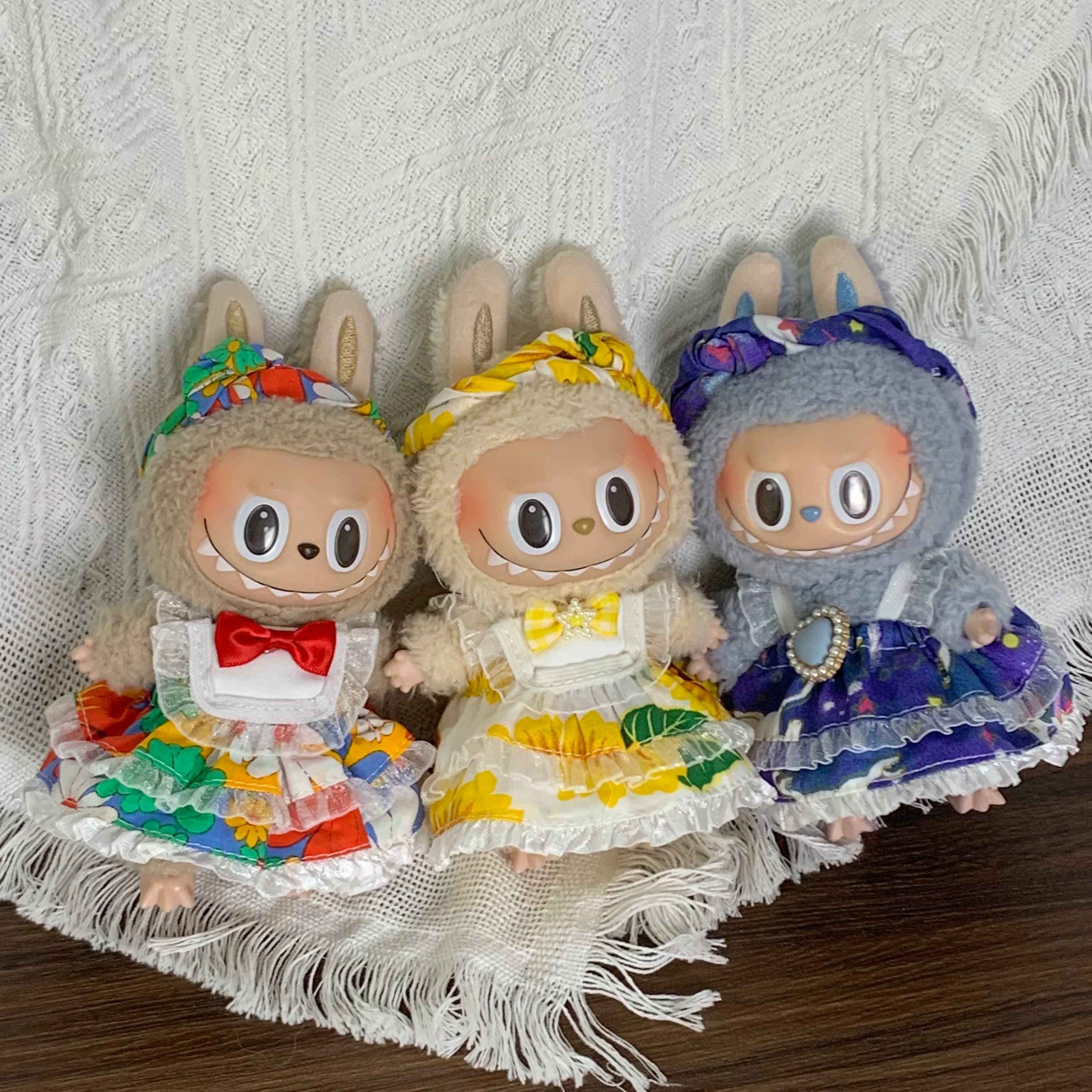 17cm Labubu Idol Dolls Clothes Holiday Style Cute Skirt Dress Accessories Korea Kpop Exo Clothing Hoodie Plush Doll'S Clothes