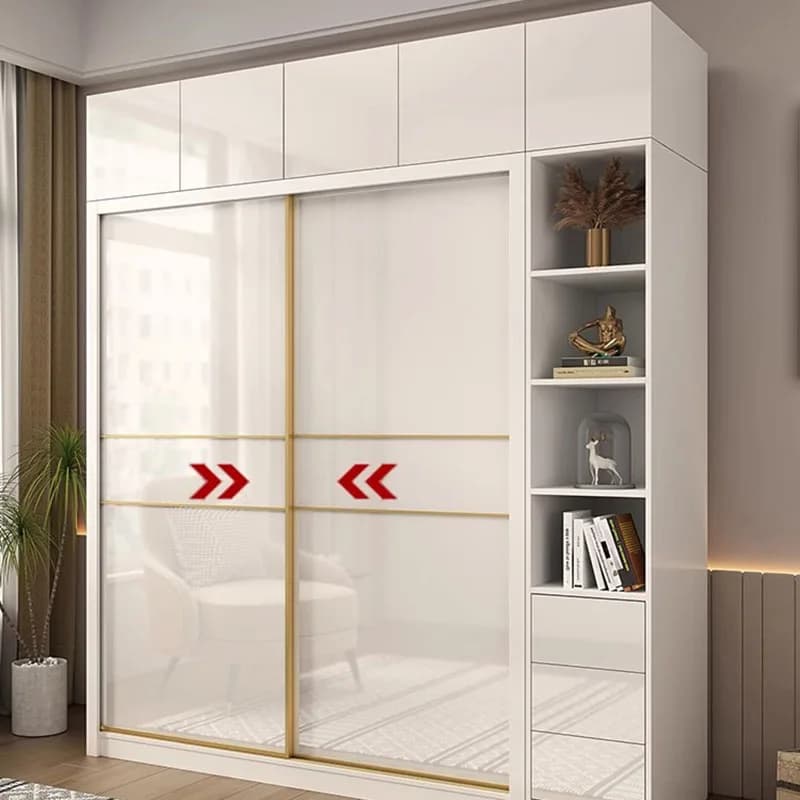 Dressers White Wardrobe Closet Wheel Sliding Door Italian Bed Heads Minimalist Filing Cabinets Vintage Armario Room Furniture