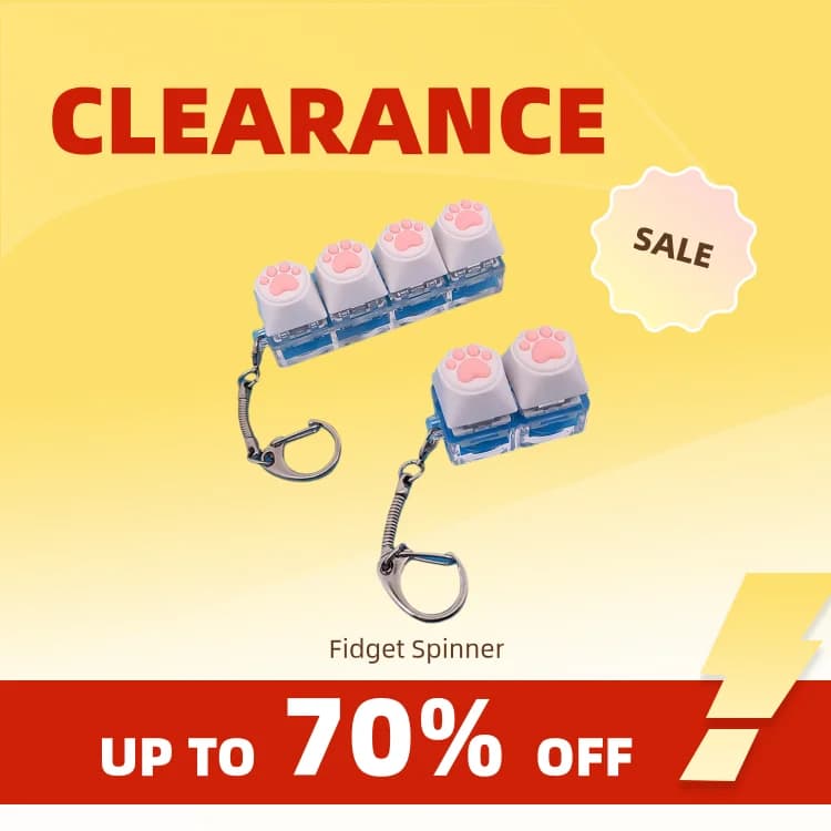 Clearance_Fingertip Decompression Toy Keys Silicone Soft Cat PAWS Keychain Key Ring Mobile phone Pendant Accessories Keyboard Ta