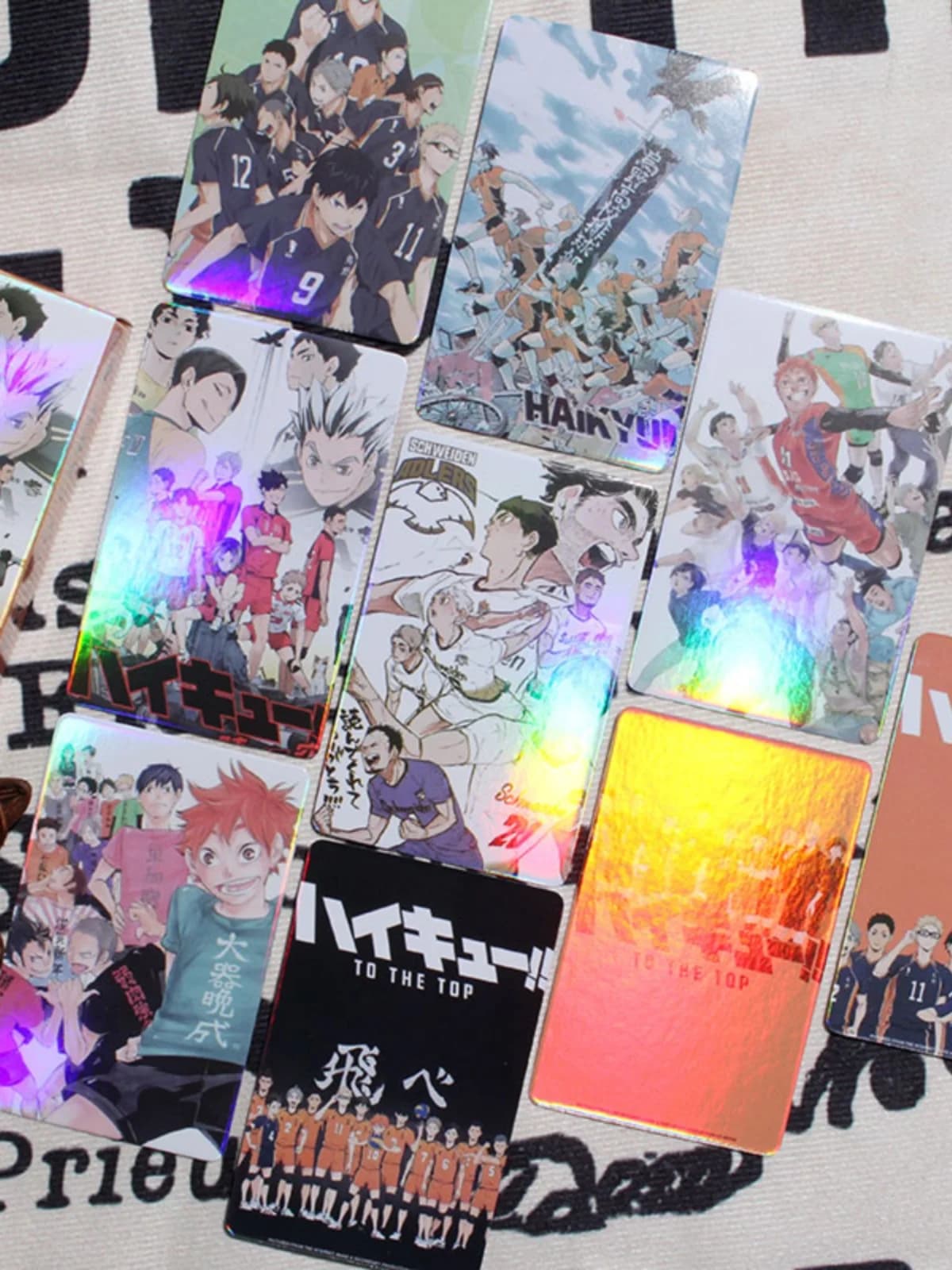 Anime Haikyuu!! Shoyo Hinata Oikawa Tooru Kei Tsukishima Cosplay Cartoon Laser Card Fiche Postcard Cards Collection Xmas Gift
