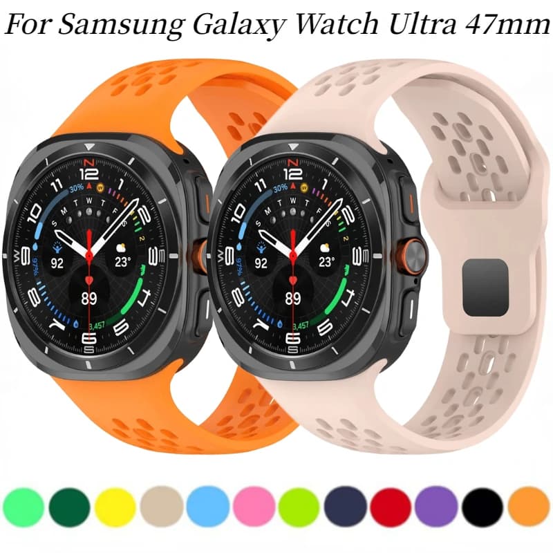 Soft Silicone Strap For Samsung Galaxy Watch Ultra 47mm Sport Belt Wristband Bracelet For Samsung Watch Ultra Correa Accessories