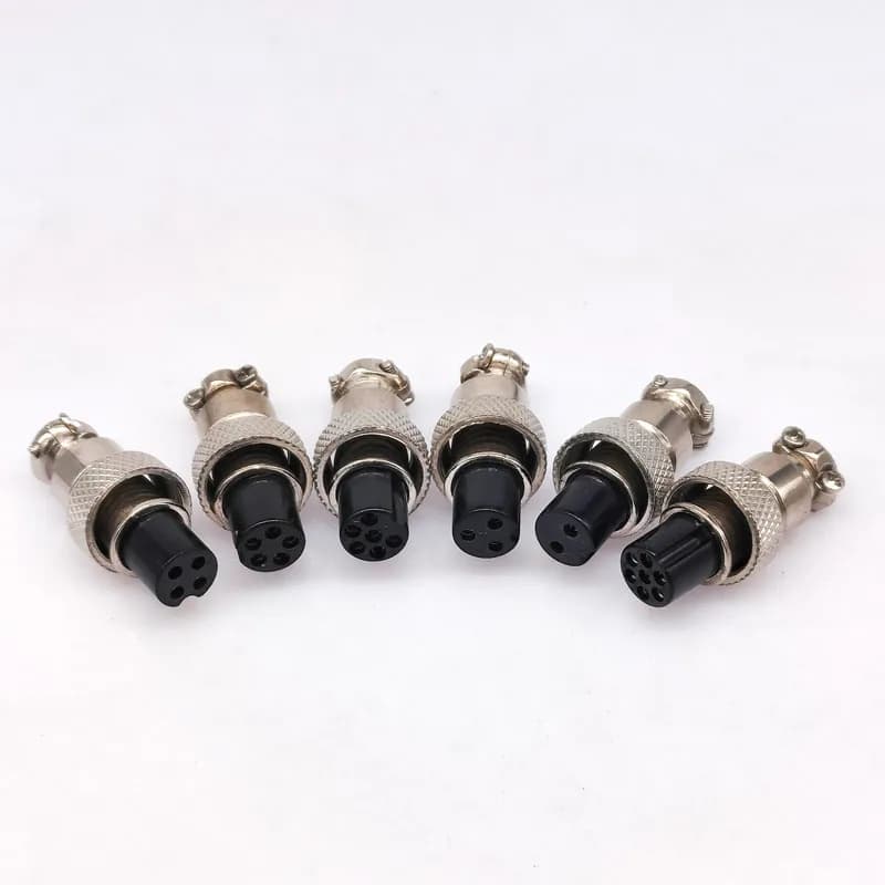 Only Female Plug 7/16" GX12  Cable Connector 2Pin3pin4pin 5pin6pin7Pin