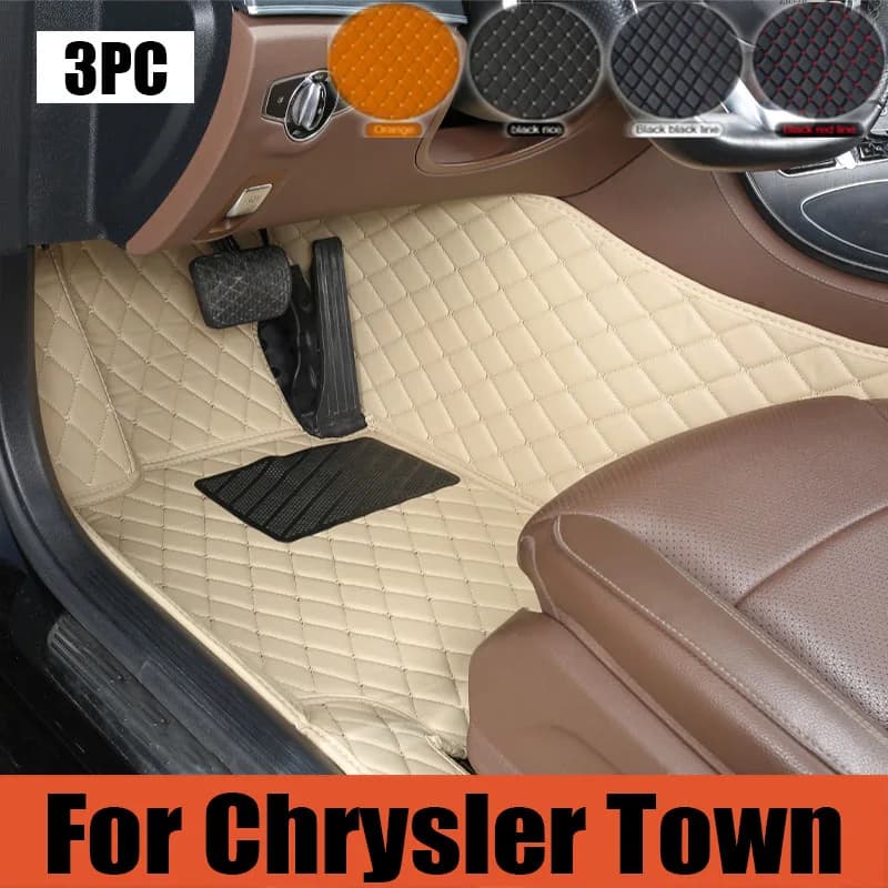 Car Floor Mat For Chrysler Town & Country 7 Seat 2013~2016 Waterproof Protection Pad Carro Rear Trunk Floor Mat Car trunk mat