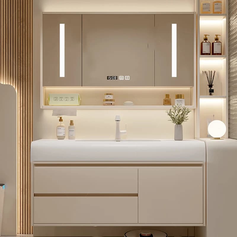 Mirror Organizer Cabinet Modern Nordic Waterproof Drawer Sink Cabinet Luxury Wall Mounted Meuble Salle De Bain Storage Furniture