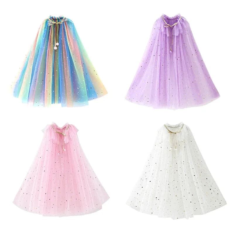 Summer Girl Shawl Cospaly Costume, Girl Ice and Snow Princess Draped with a Cape, Party Accessories Cospaly Costume