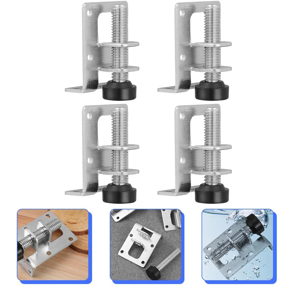 4 Pcs Table Legs Adjust The Foot Pad Adjustable Feet Leveling Furniture Leg Levelers Legs Heavy Duty for Desk
