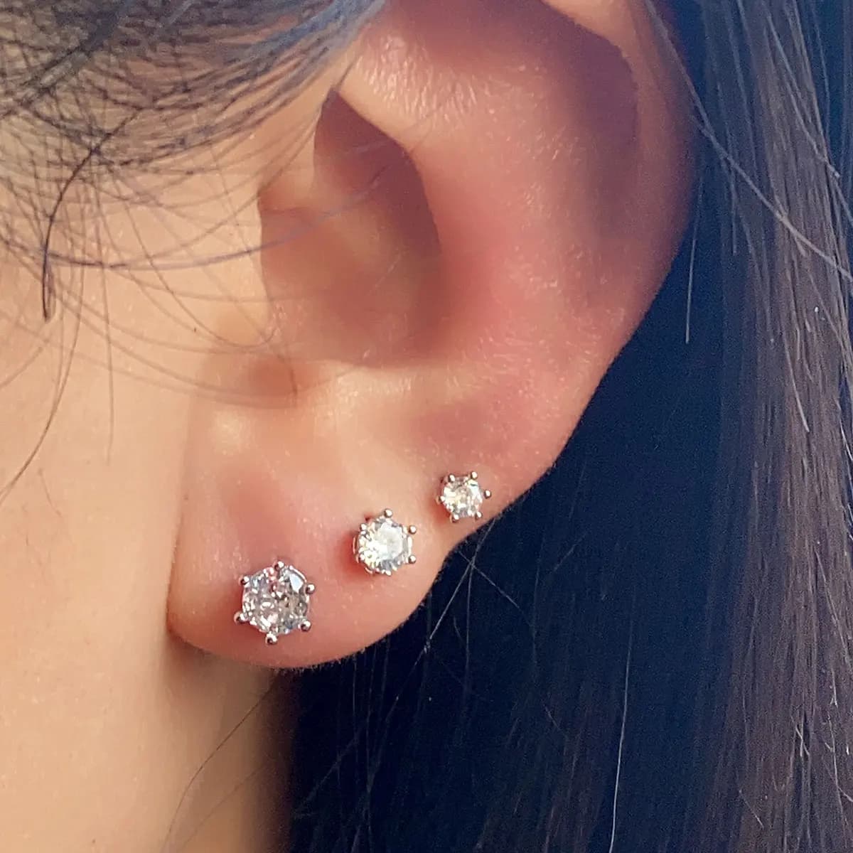 1Pair 3/4/5mm Crystal Stud Earring For Women Girls Charm Shiny Zircon  Piercing Earring 2024 Fashion Wedding Party Fine Jewelry