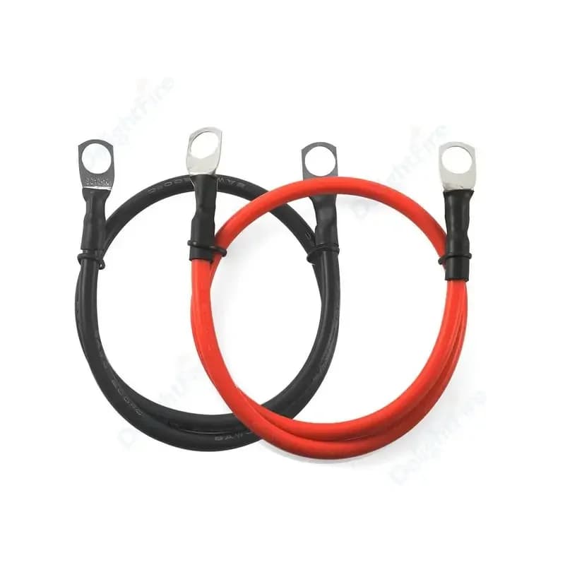Silicone wire Soft Battery Cable 8 6 4 2 0 AWG Stranded Tin-plated Copper Wire With M6 M8 M10 Lug For Inverter Car Solar