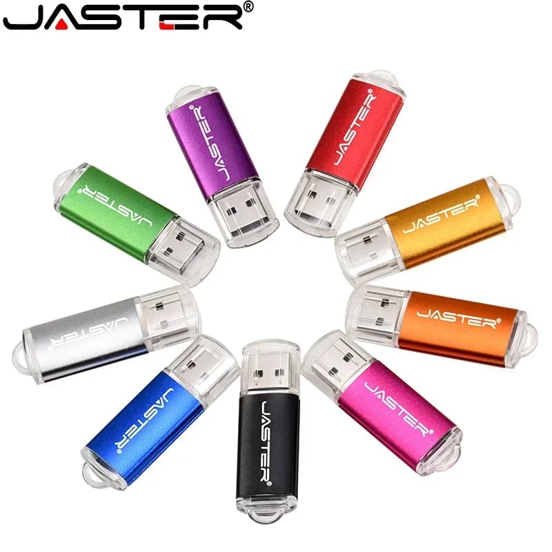 JASTER Custom logo Pendrive 4GB Mini USB flash drive 8GB Free key chain USB stick 16GB Business gift U disk 32GB Farewell gift