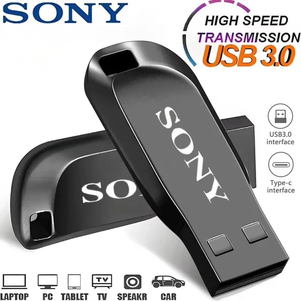 SONY 2TB USB 3.0 Pen Drive 1TB 512GB High Speed Transfer Metal SSD Pendrive Cle Portable U Disk Flash Drive Memoria Stick