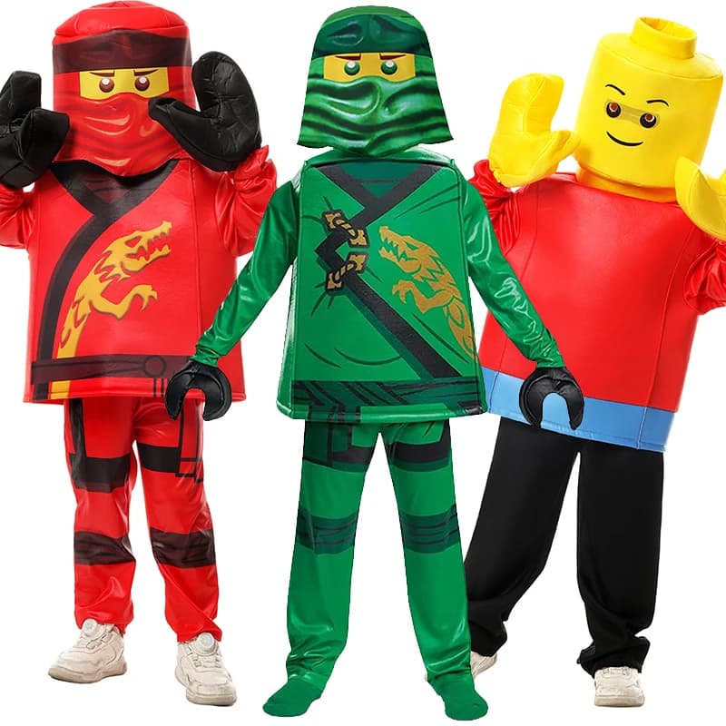 2025 New Arrival Guy Boy Hidden Warrior Kai Outfit Fancy Dress Up Kids Ninja Lloyd Halloween Costume