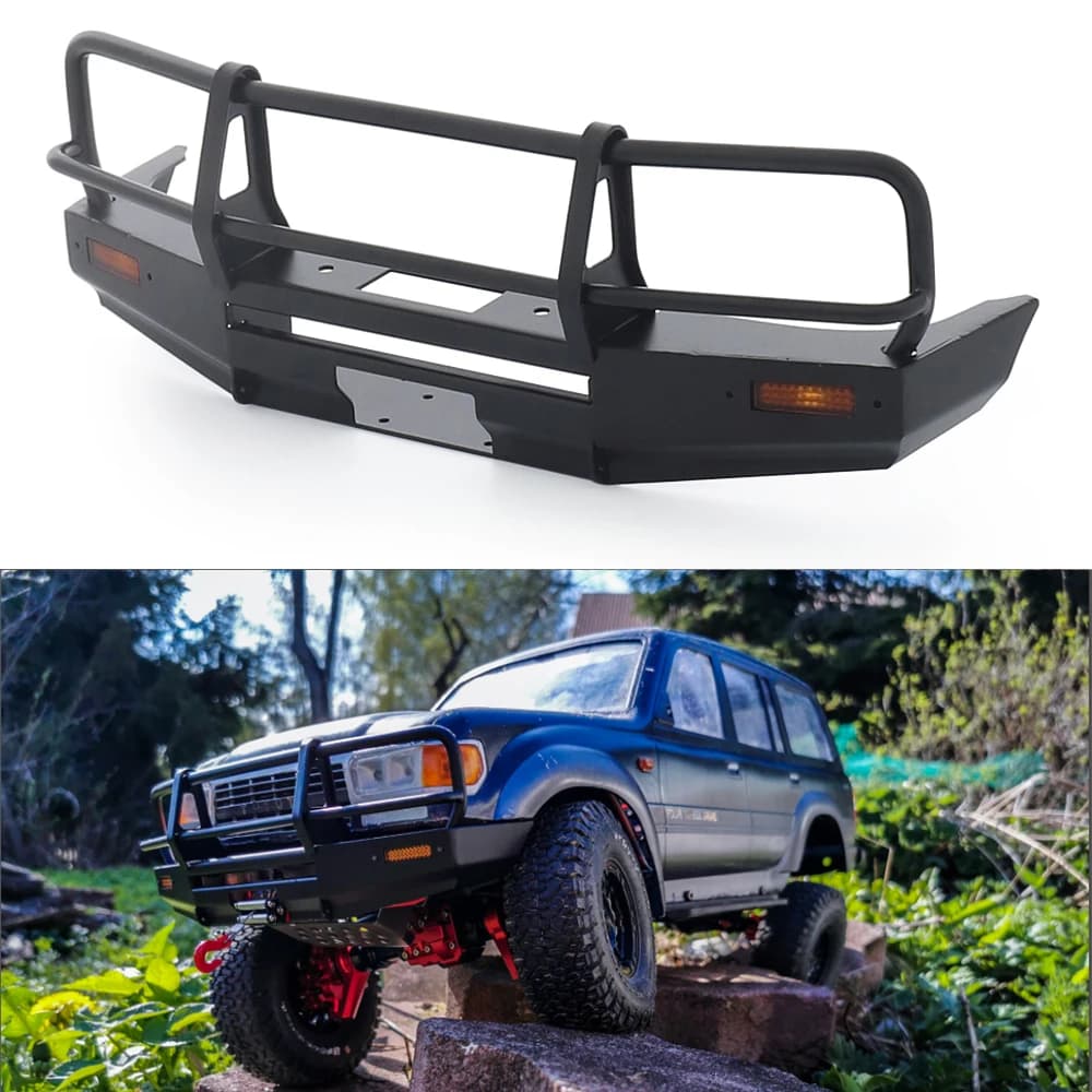 Ultra Realism Scale Metal Front Bumper ARB for 1/10 RC Crawler Off-Road LC80 Pajero Body Upgrade Parts
