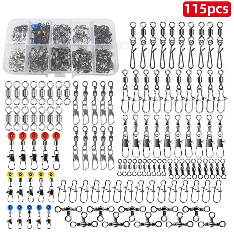 115 fishing connector set, quick change spinner, quick change spinner, quick change spinner