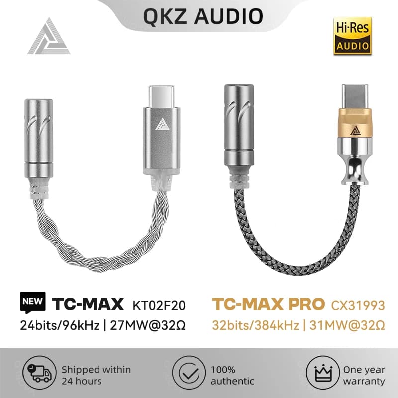QKZ CX31993 USB Type-C to 3.5mm Audio interface Headphone Amplifier HiFi DAC Earphone Sound Amplifier 32bit 384kHz Audio Adapter