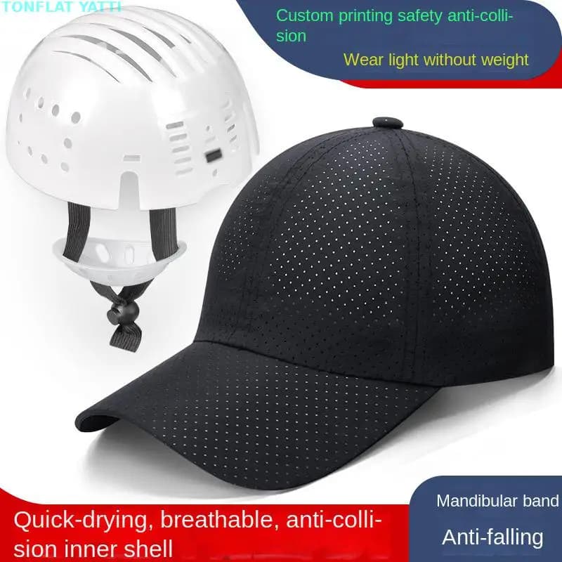 Summer Light Safety Helmet Breathable Quick-drying Anti-collision Cap Light Mesh Baseball Cap Duck Tongue Work Cap for warehouse