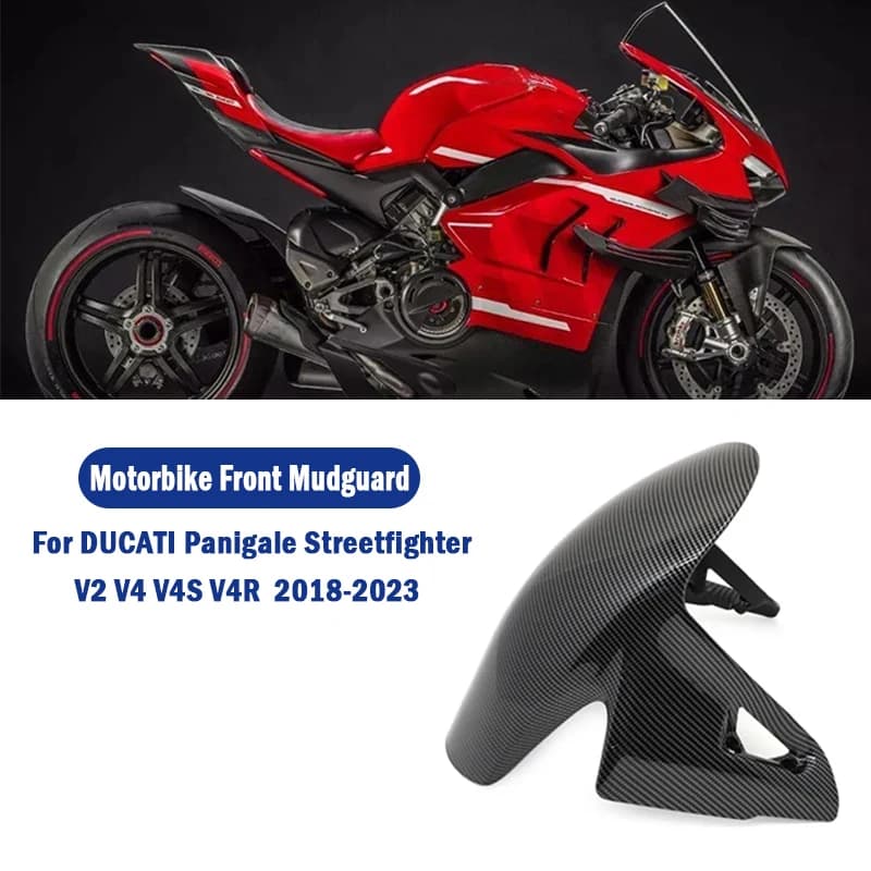 Motorcycle ABS Carbon Front Fender Wheel Mudguard Mud Flap Fairing For DUCATI Panigale Streetfighter V2 V4 V4S V4R 2018-2023