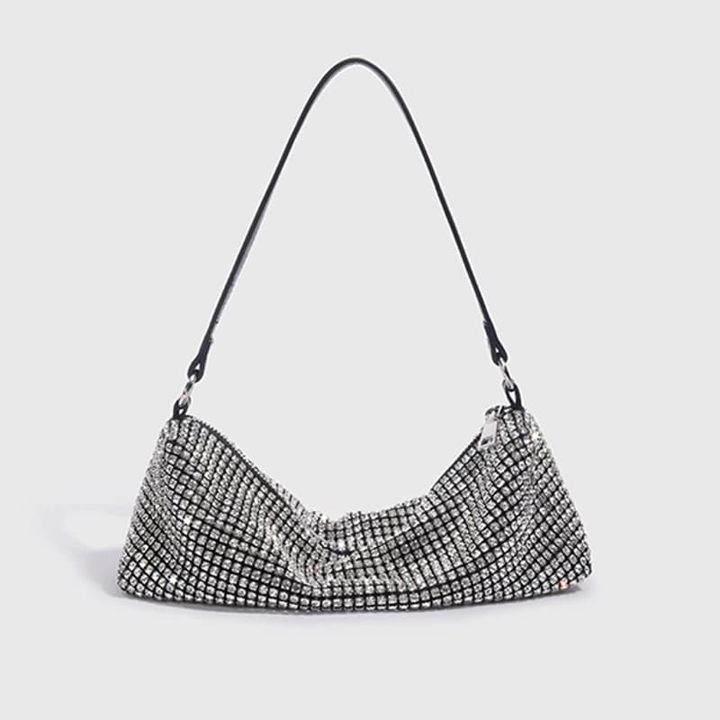 Shiny Rhinestones Evening Party Bags For Women Luxury Designer Handbags Purses 2024 New In Fashion Chains Shoulder Crossbody