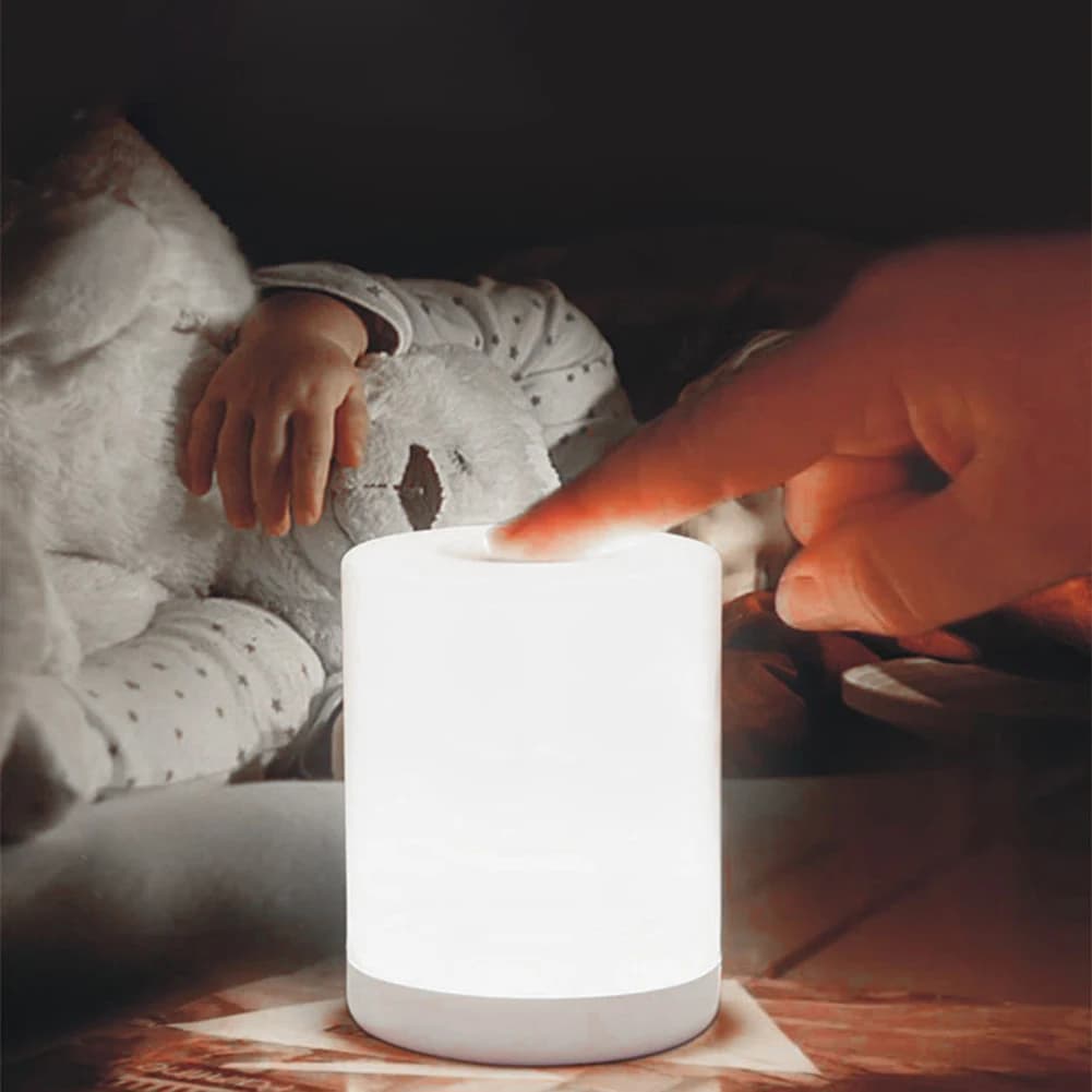 LED Table Lamp USB Rechargeable for Living Room Bedside Remote Control Touch Dimmable Eye Protection Study Night Light
