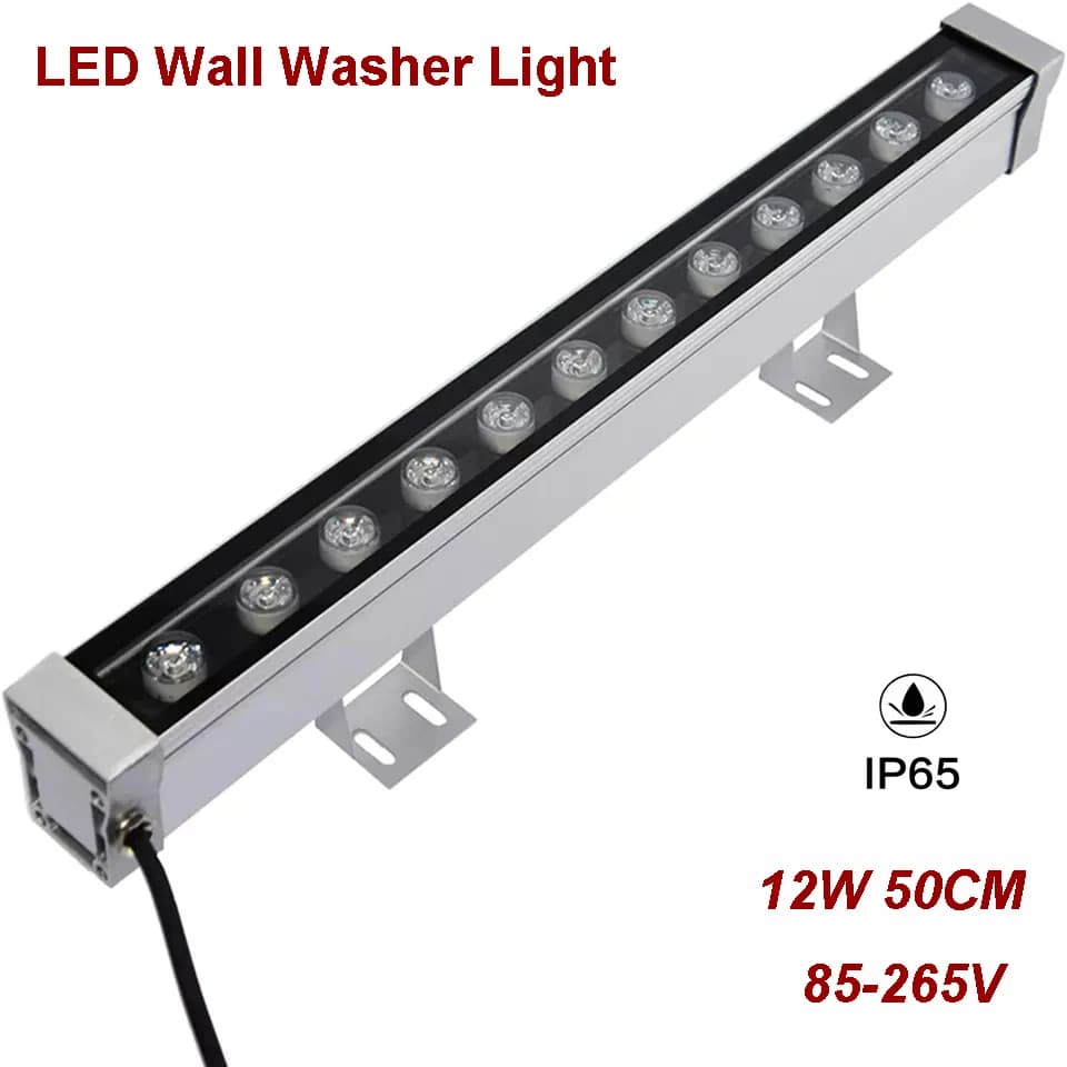 12w 50cm LED Wall Washer Light Linear Bar Floodlight Outdoor Wall Lamp Landscape Light IP65 Waterproof Pure/Warm White