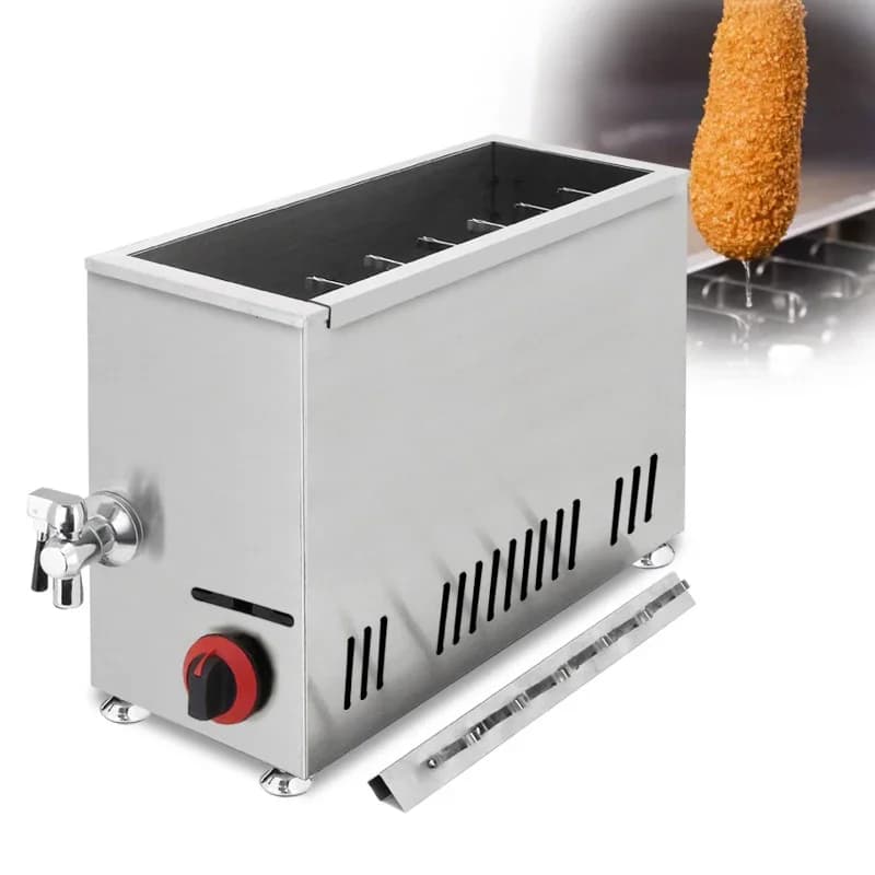 Gas Cheese Hot Dog Fryer Burst Cheese Fryer Fried Hot Dog Stick Brushed Cheese Hot Dog Stick Machine