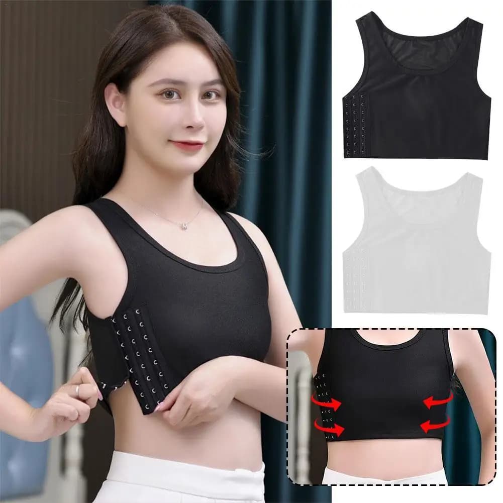 Girls' Wrap Chest Plastic Bra Sports Vest Female Breast Reduction Breast Shaping Bra Style Suspender Vest Four Seasons Thin Sect