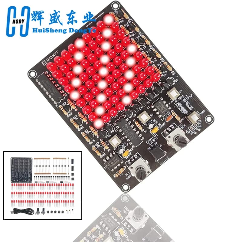 DIY LED Electronic Kit CHA-81 DC4.5-9V LED Tracking Light Game Soldering Project Practice Follow Spot USB/Battery Power Supply