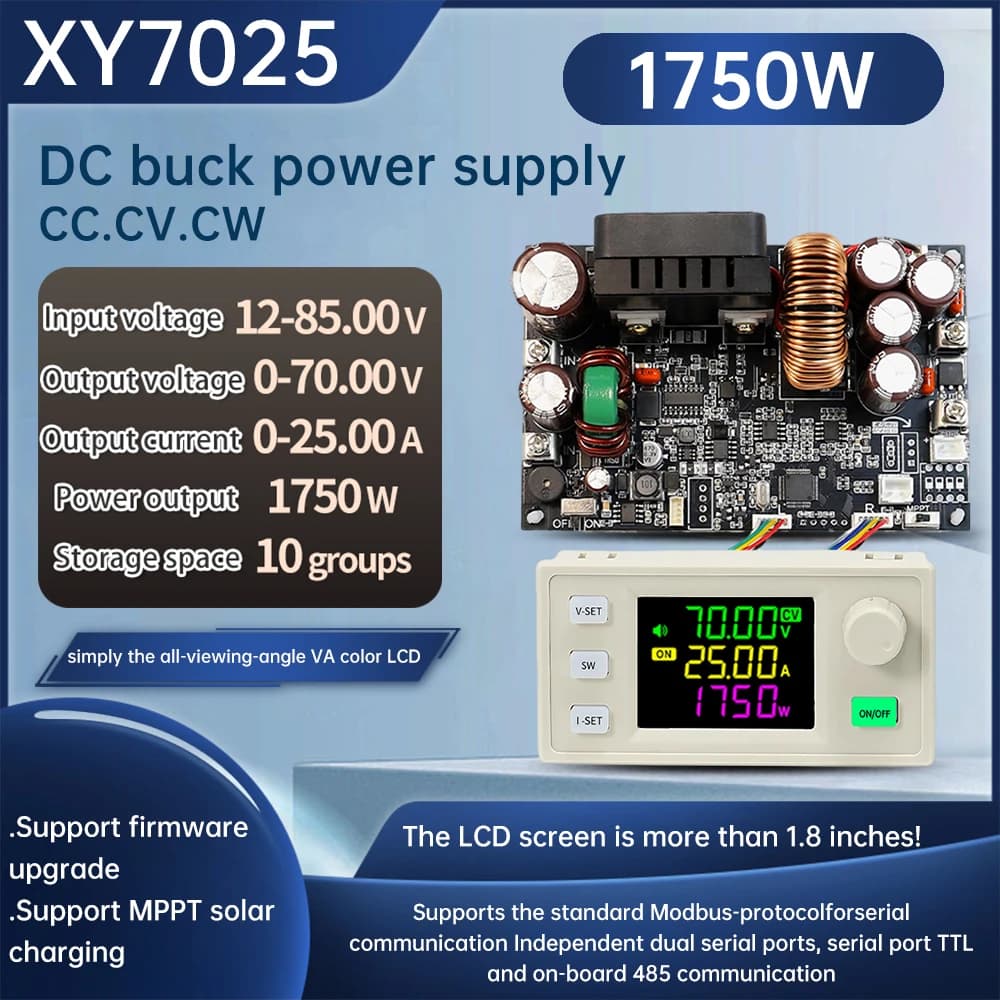 XY7025 adjustable step-down power supply DC12-85V CNC DC constant voltage and constant current module 25A/1750W