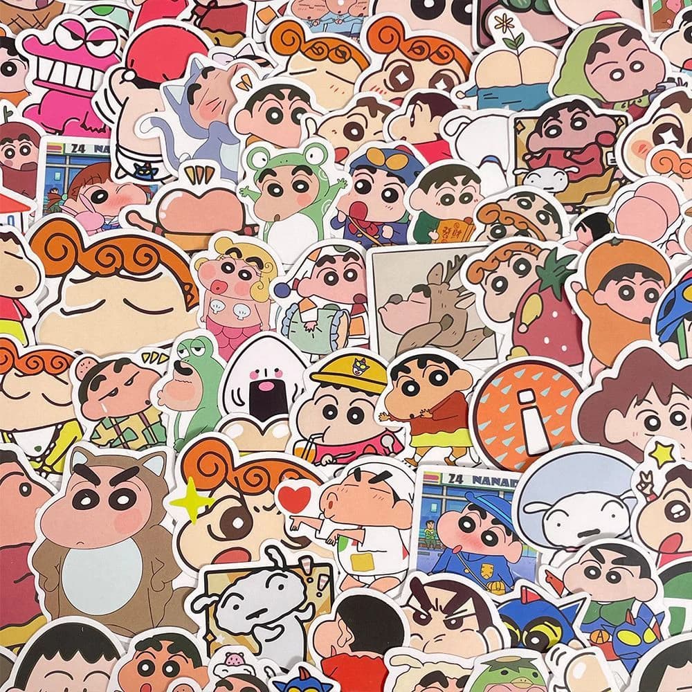 10/30/50/100pcs Classic Anime Crayon Shin Chan Stickers Decal DIY Suitcase Skateboard Phone Cute Cartoon Sticker Fun for Kid Toy