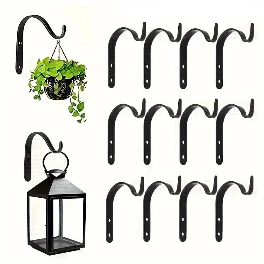Home Improvement Metal J-shaped Wrought Iron Hooks, Painting Flower Baskets, Clothes Accessories
