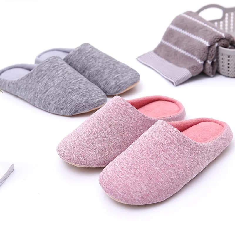 Women Slippers House Soft Home Cotton Flats Indoor Light Comfort Floor Shoes Men Silence Slides Bedroom Couples Japanese Style