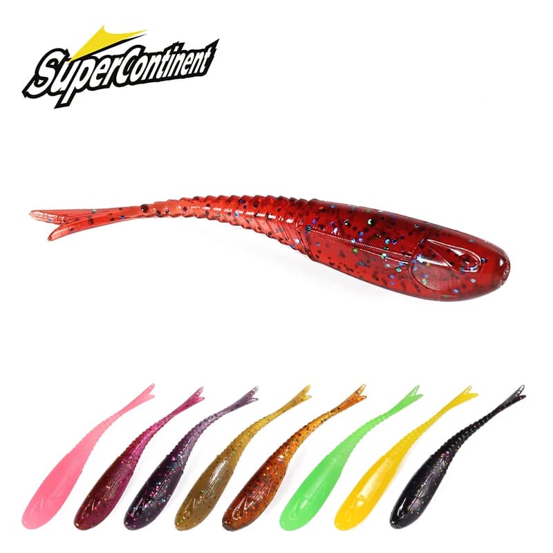Supercontinent soft bait glider 5.5cm/3cm fishing lures sinking tremor bait Soft Fishing Lure ForkTail Wobblers Pesca Isca Soft