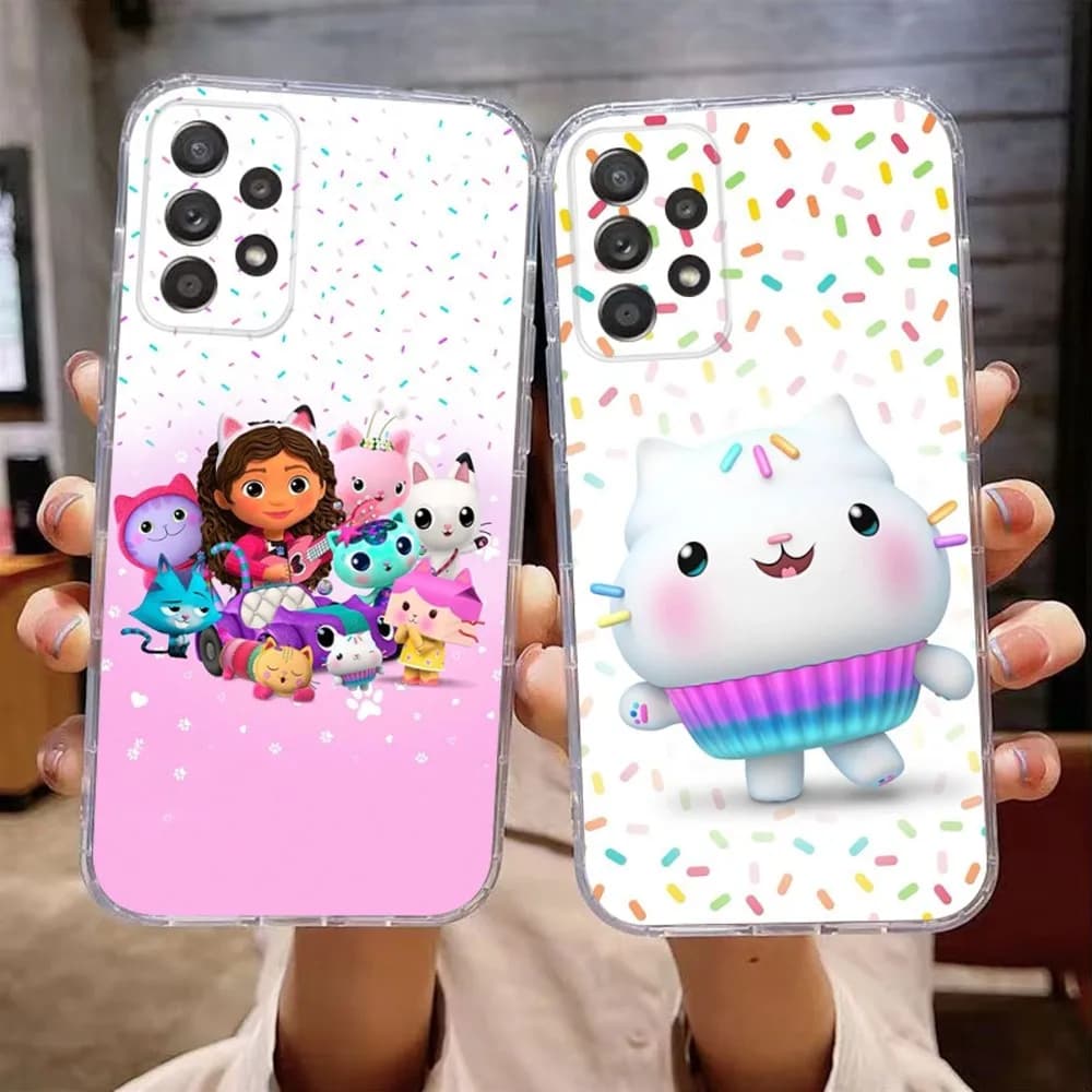 Cute G-Gabbys D-Dollhouse Phone Case For Samsung Galaxy A71,70,52,51,40,31,A50,30S,21S,Note20ultra Transparent Cover