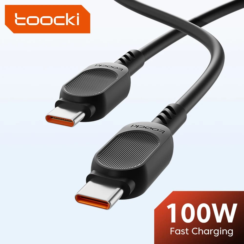 Toocki 100W USB Type C to USB C  Cable PD Fast Charging Type C Charger Cable for Macbook Xiaomi Samsung Redmi USB C Cord 2M 3M