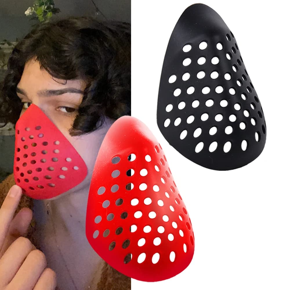 Half Face Bracket Silicone Mask Cosplay Ourdoor Cycling Hiking Hunting Balaclava Shell Protective Cover Mouth Masks Prop