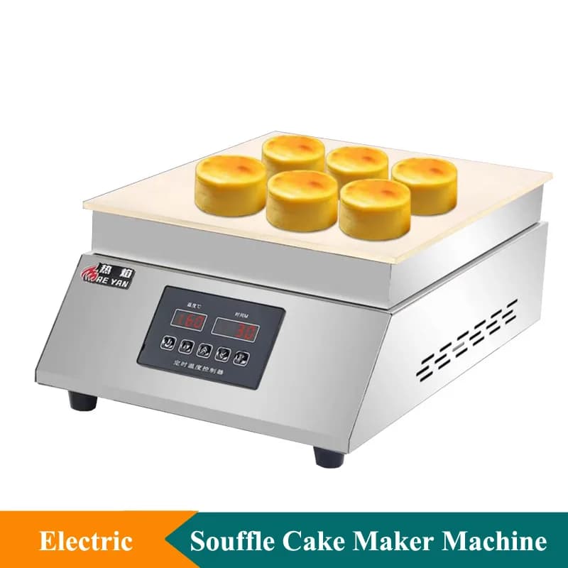 Street Food Oreo Strawberry Souffle Maker Machine Digital Display Souffle Cake Machine Thickened Copper Plate Souffle Machine