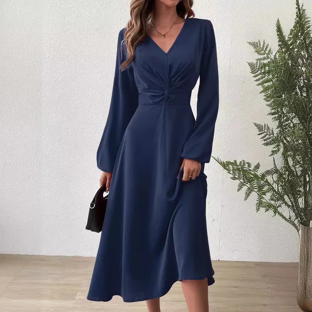 Maternity Dresses Dress Pregnant Women Autumn V-neck Solid Color Elegance Dress Antern Long-sleeve Hot Mammy Close-fitting Skirt