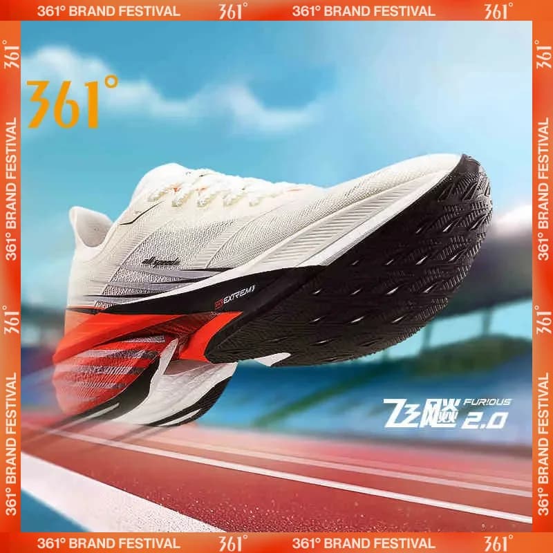 361 Degrees Furious 2.0 Men Women Running Sports Shoes Carbon Plate Racing Marathon Rebound Cushioning Male Sneakers 672432201