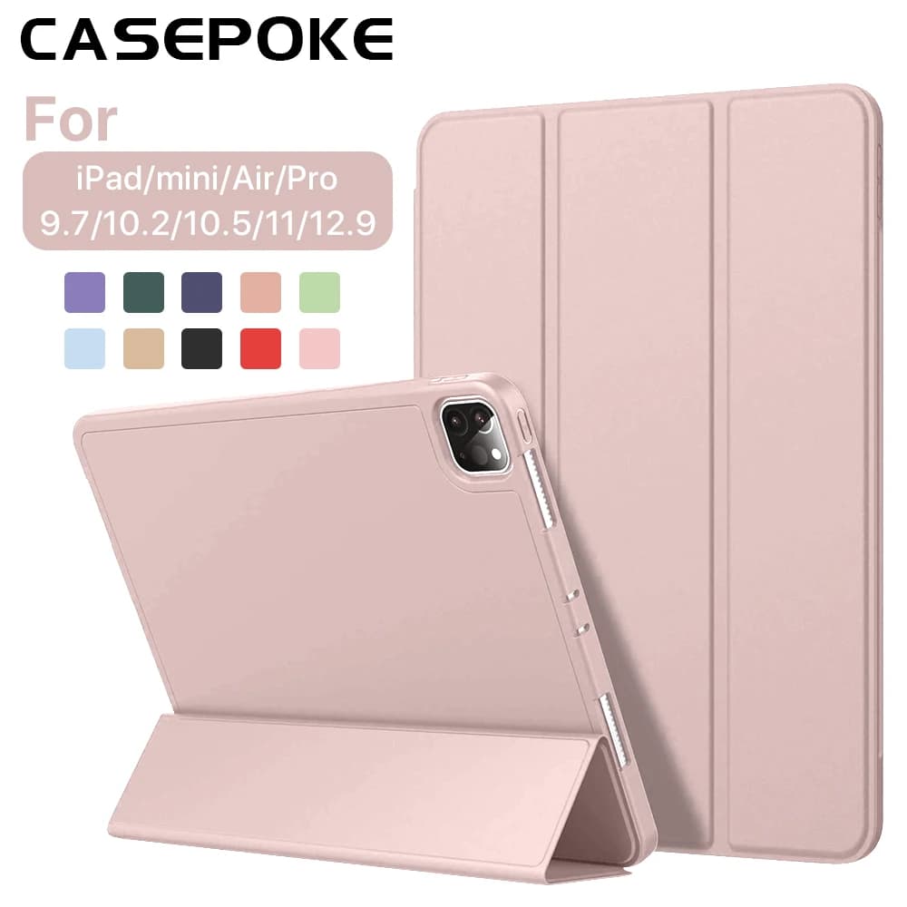 For iPad 5/6/7/8/9/10th Generation Case Funda Accessories For iPad Air 1/2/3/4/5 Pro 12.9 Pro 11 Mini 6 Protective Cover