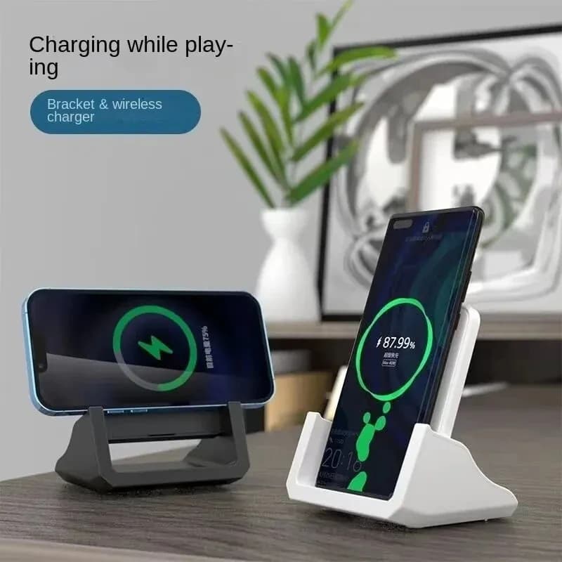 30W Vertical Wireless Charger Pad Stand Ultra-thin Mobile Phone Fast Charging Dock Station For iPhone 15 14 13 12 Samsung Xiaomi