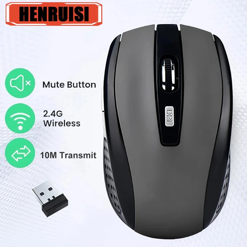 Wireless Mouse Ergonomics Mouse 2.4G Portable Mobile Optical Office Mouse Adjustable DPI Levels for Notebook PC Laptop MacBook